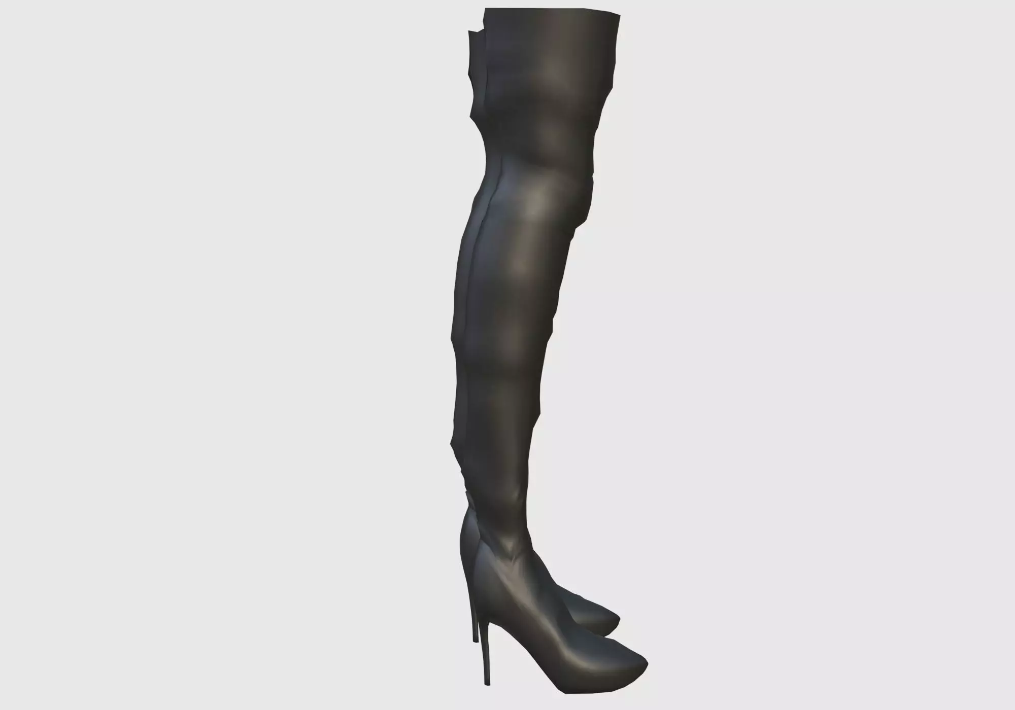 High Heel Boots  Low-poly 3D model_0