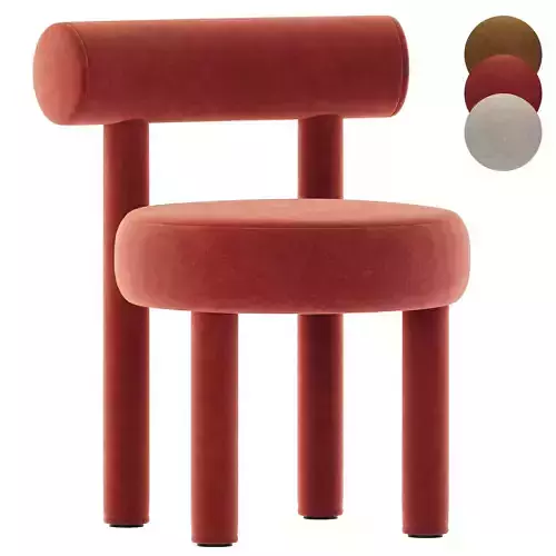 Modern Chair Gropius CS1 in Velvet Fabric by Noom