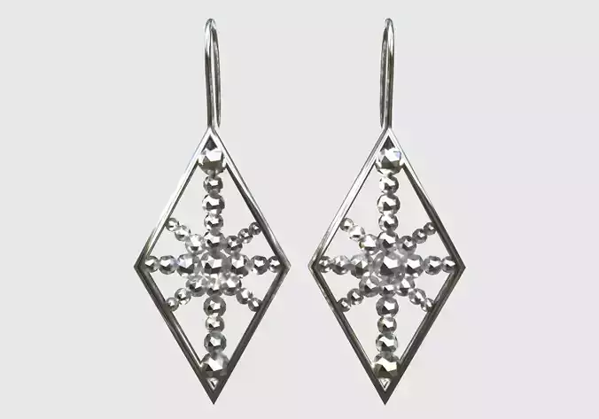 Earrings Rhombus Jewellery 
