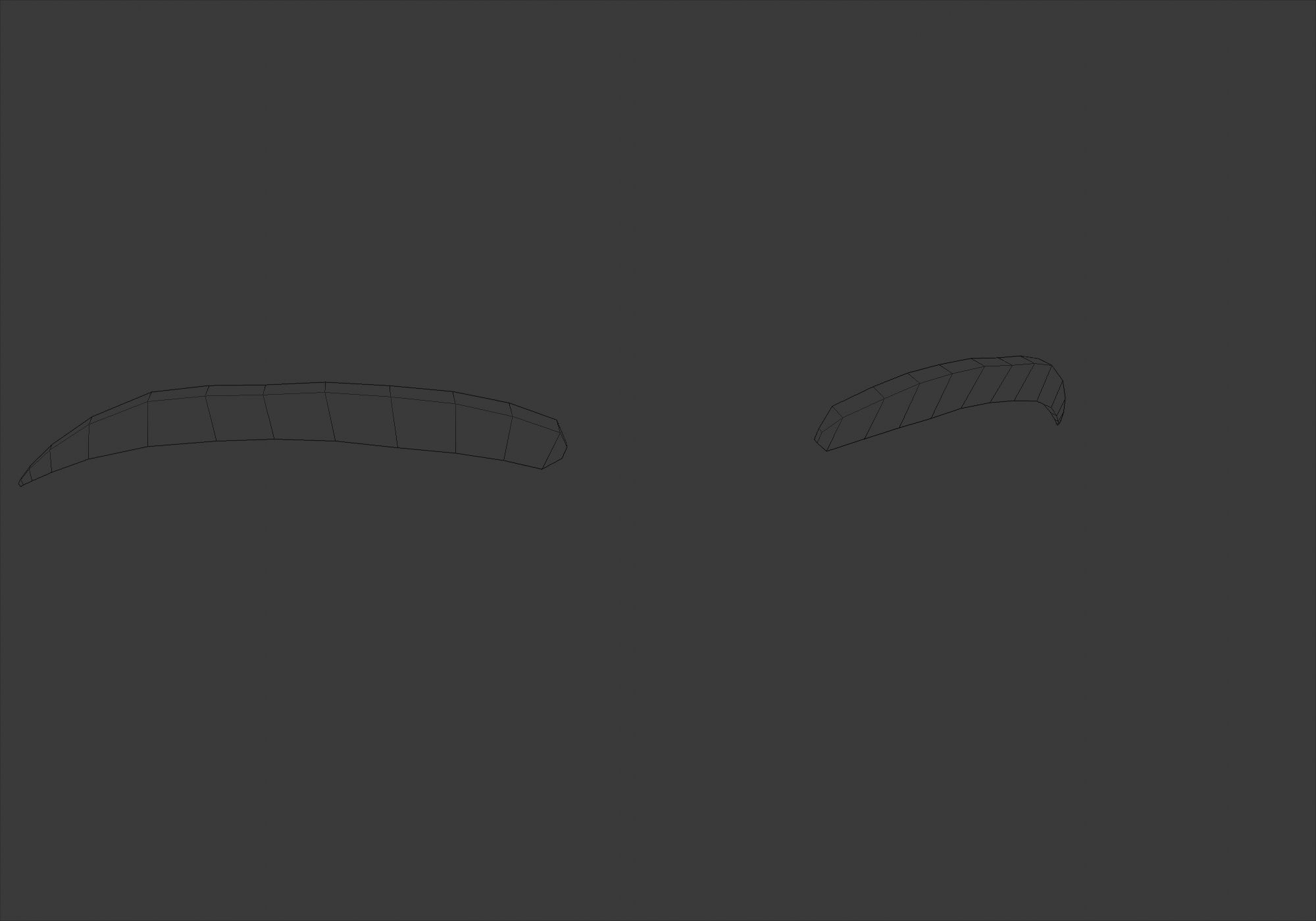 Cartoon Basic Eyebrow 3D model_6