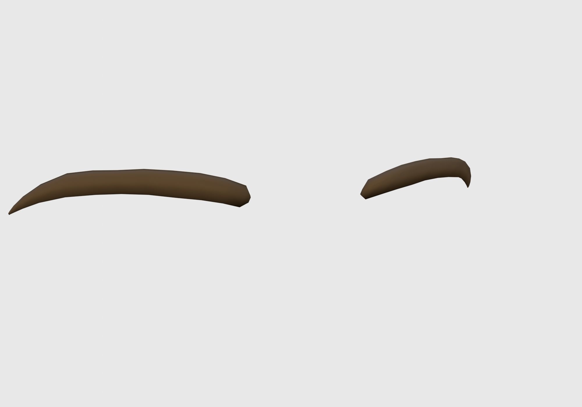 Cartoon Basic Eyebrow 3D model_1
