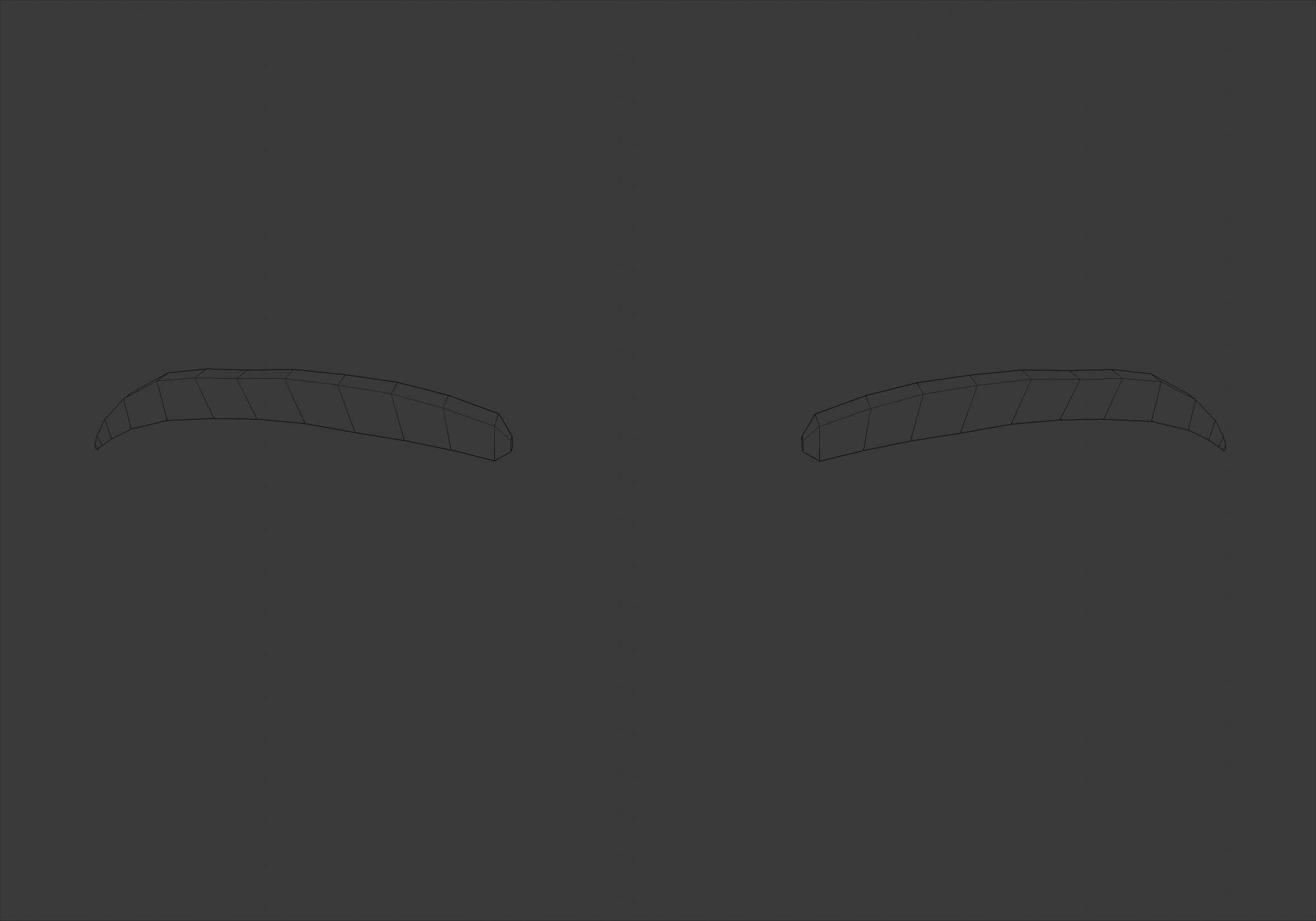 Cartoon Basic Eyebrow 3D model_5