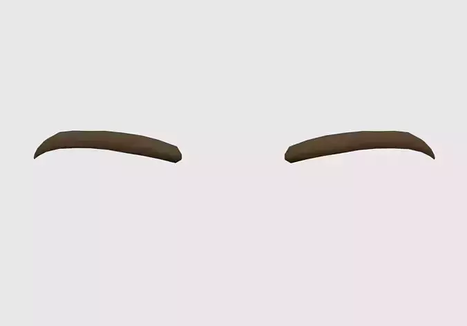 Cartoon Basic Eyebrow  3D model