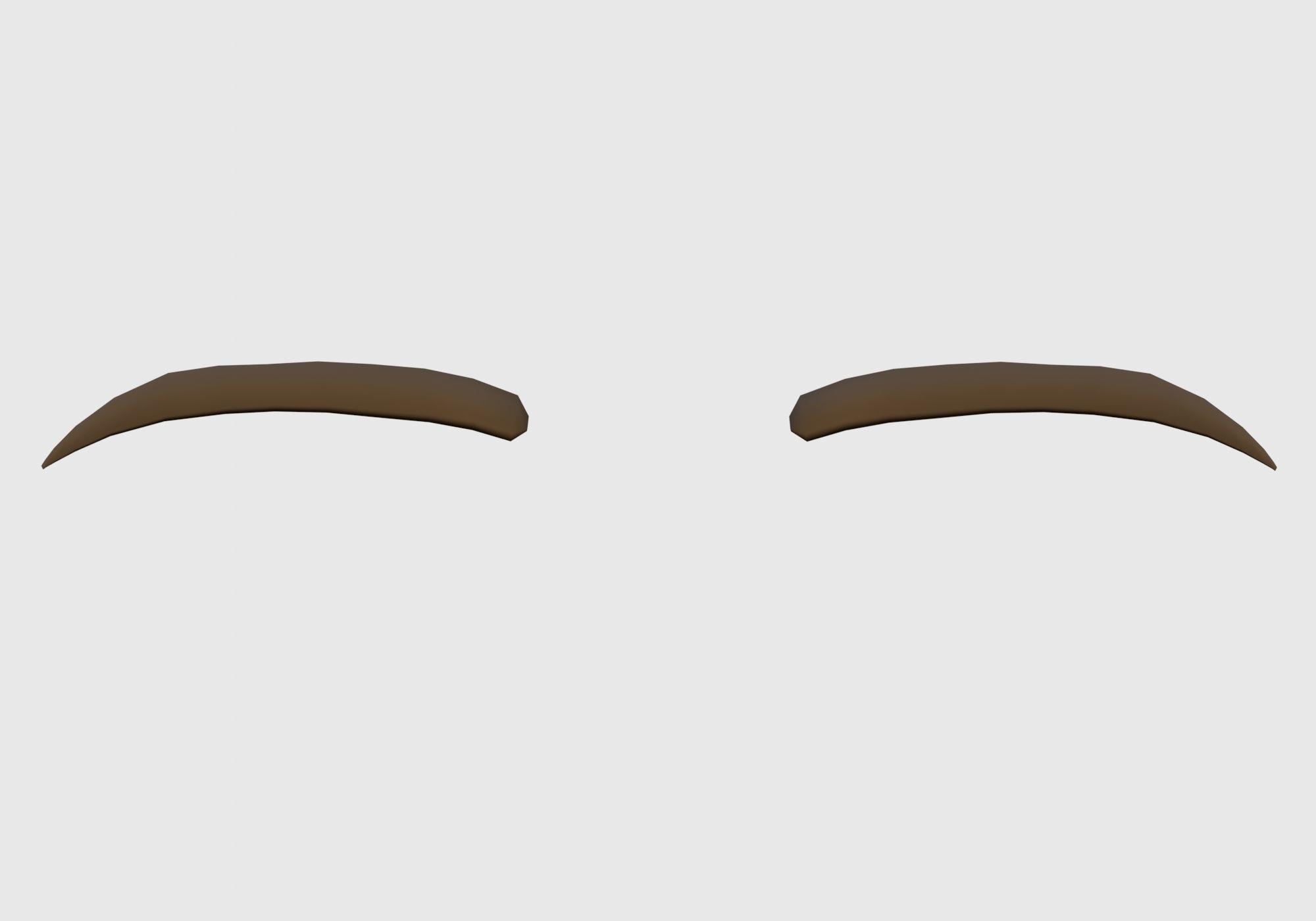 Cartoon Basic Eyebrow 3D model_4