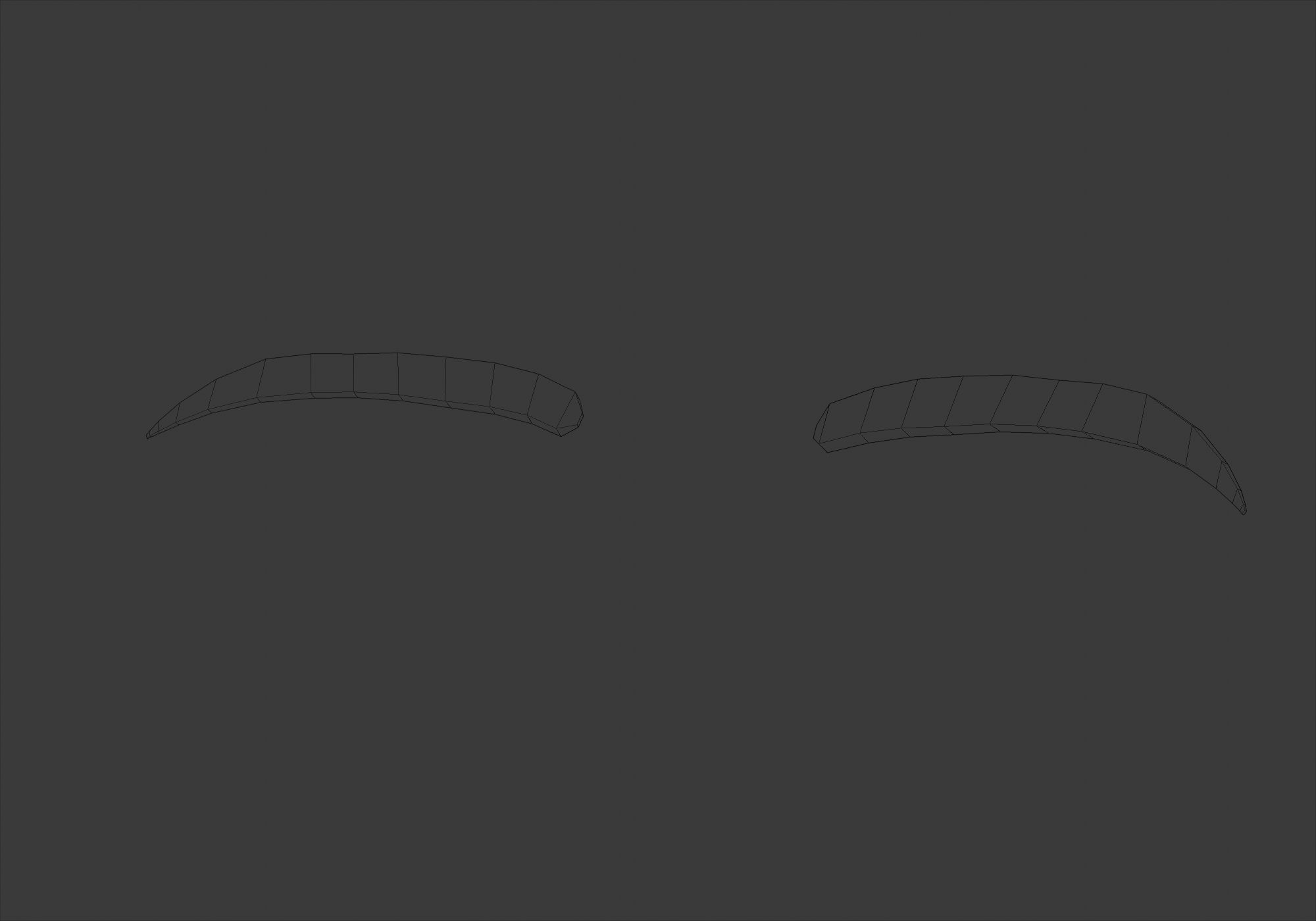 Cartoon Basic Eyebrow 3D model_8