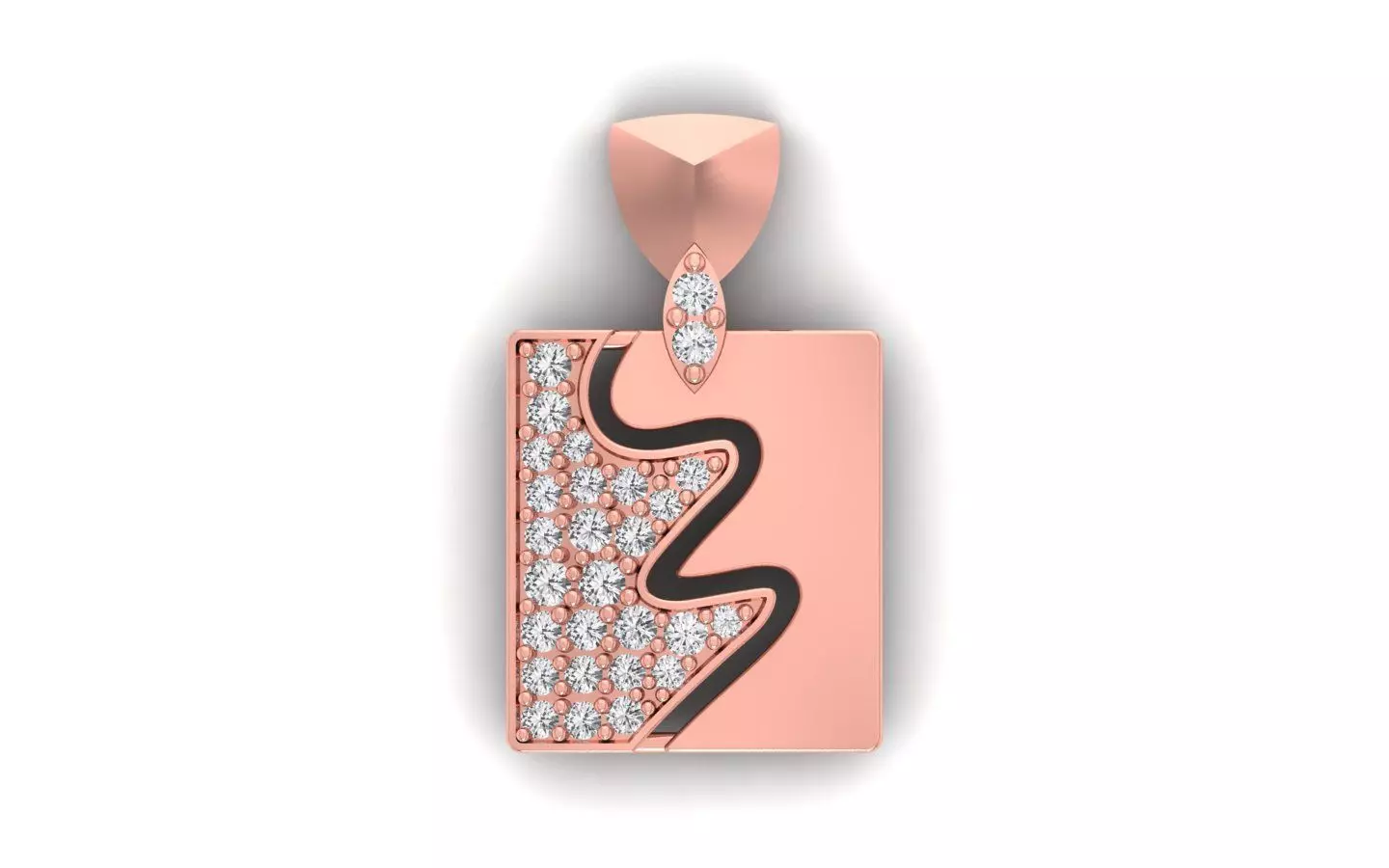 Solitaire Women Pendants 3dm STL OBJ FBX Renders Details 3D print model