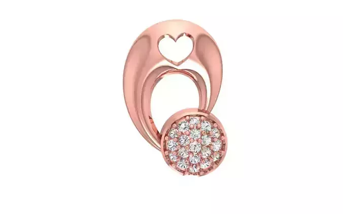 Solitaire Women Pendants 3dm STL OBJ FBX Renders Details 3D print model