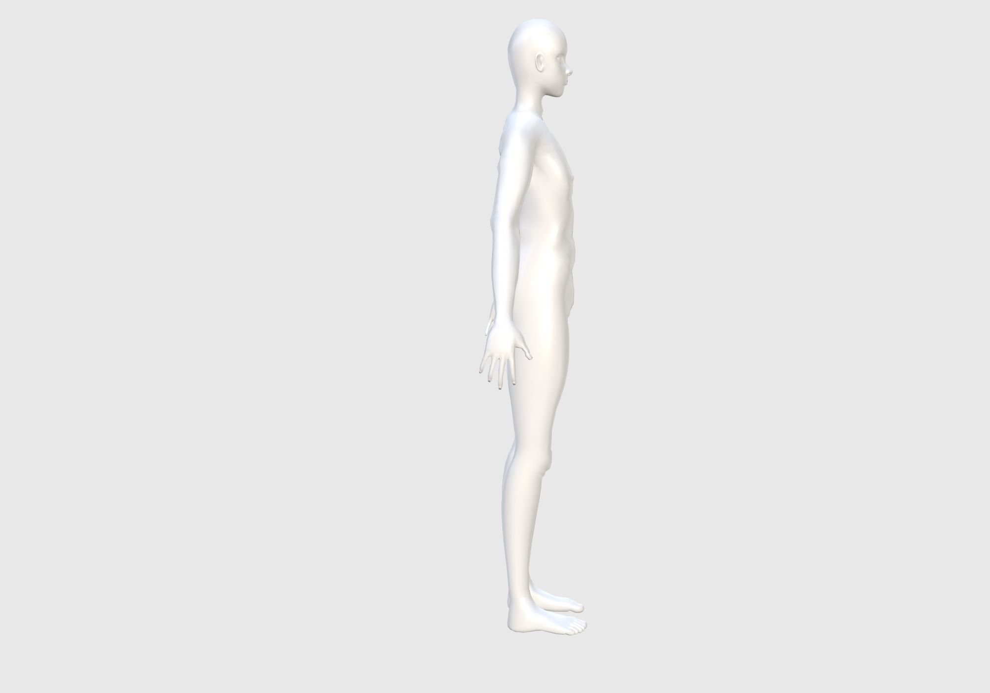 Basic Male Body 3D model_2