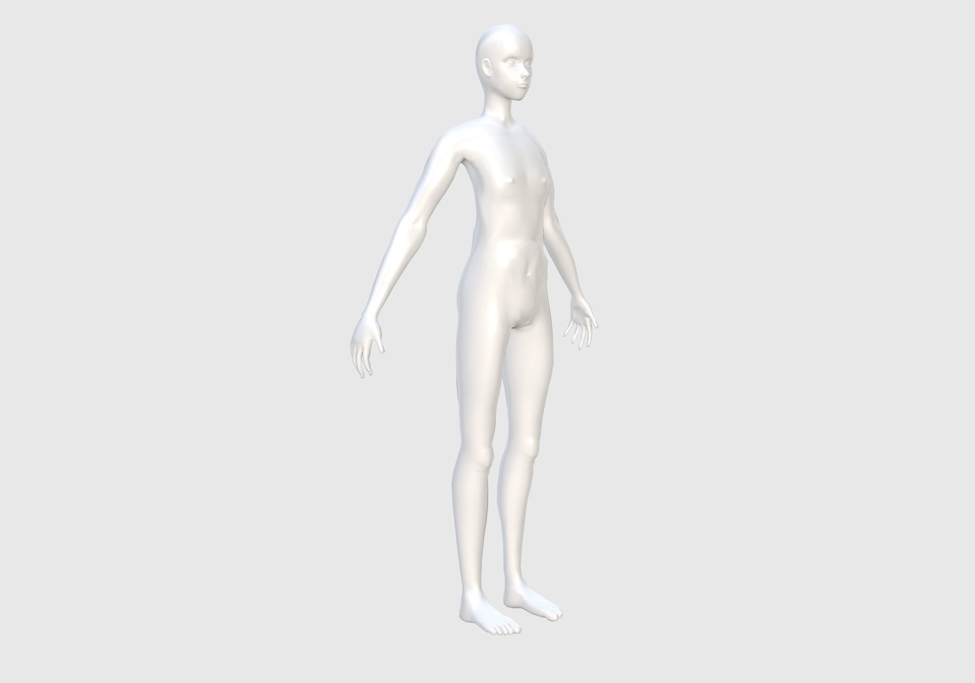 Basic Male Body 3D model_1