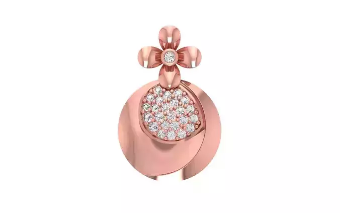 Solitaire Women Pendants 3dm STL OBJ FBX Renders Details