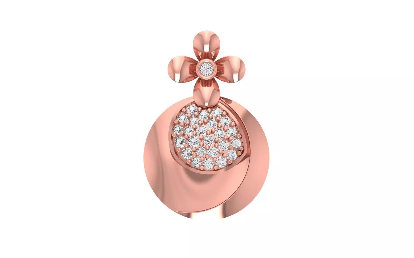 Solitaire Women Pendants 3dm STL OBJ FBX Renders Details 3D print model