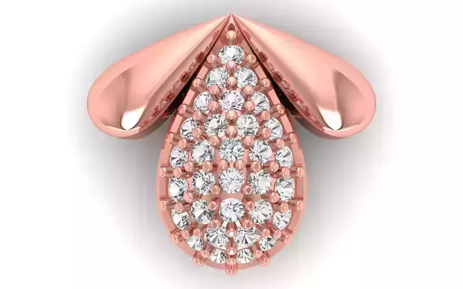 Solitaire Women Pendants 3dm STL OBJ FBX Renders Details