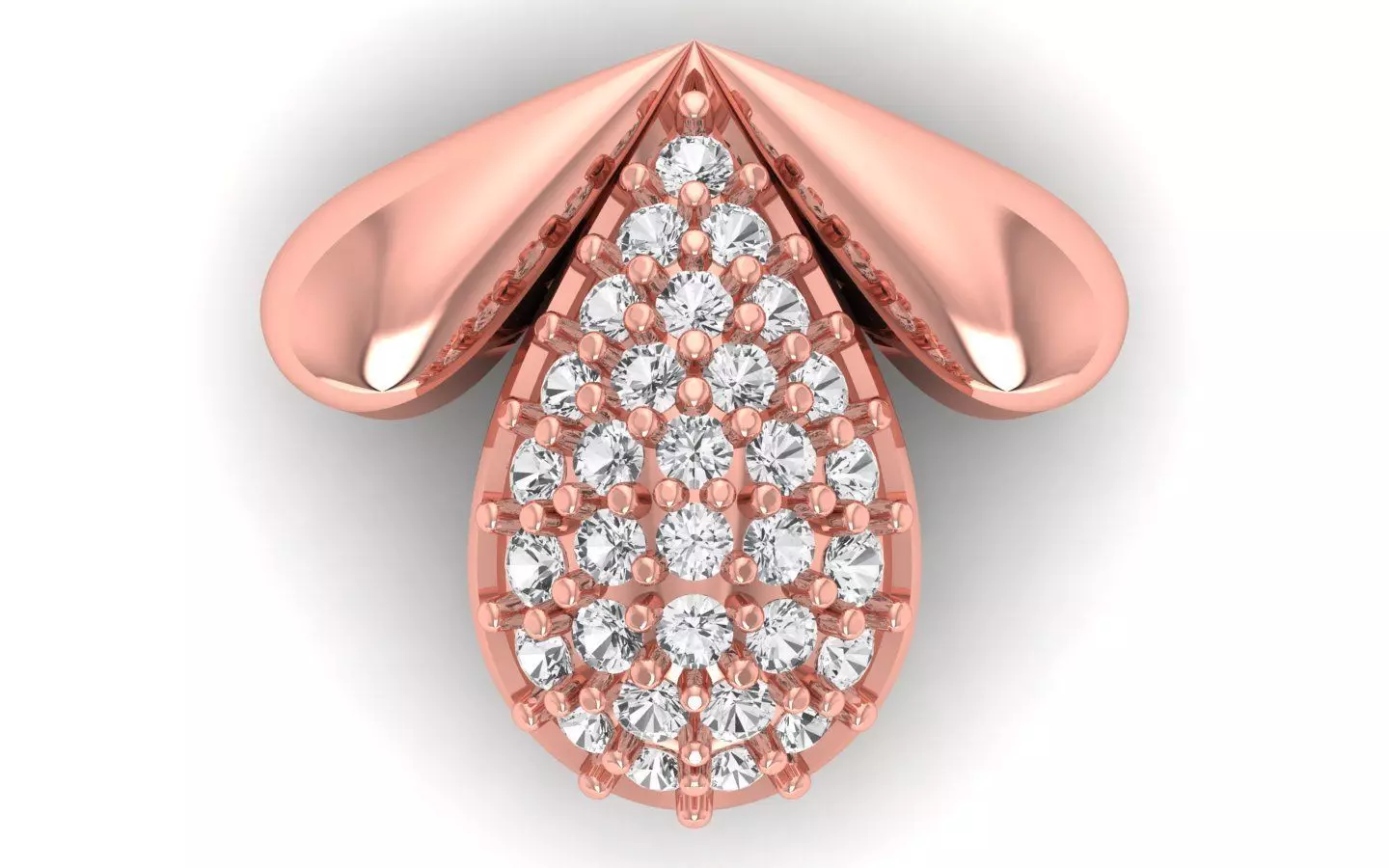 Solitaire Women Pendants 3dm STL OBJ FBX Renders Details 3D print model