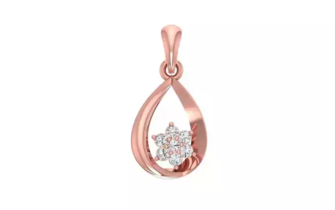 Solitaire Women Pendants 3dm STL OBJ FBX Renders Details