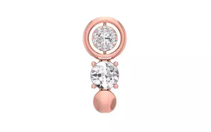 Solitaire Women Pendants 3dm STL OBJ FBX Renders Details