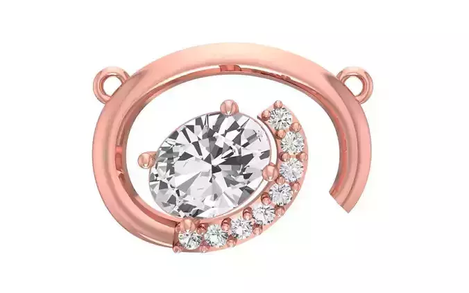 Solitaire Women Pendants 3dm STL OBJ FBX Renders Details