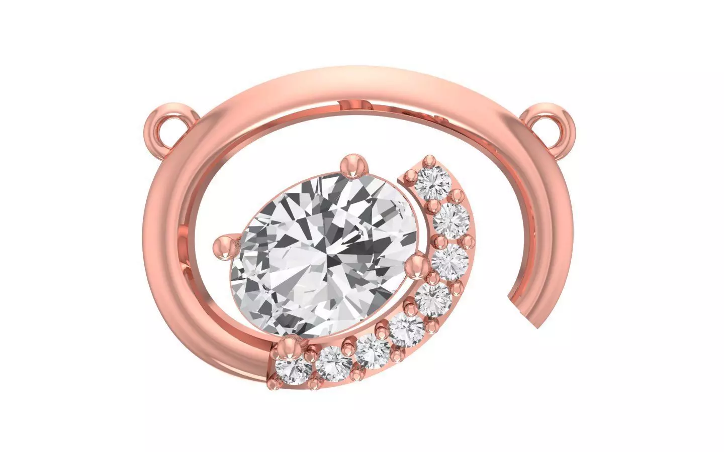 Solitaire Women Pendants 3dm STL OBJ FBX Renders Details 3D print model_0