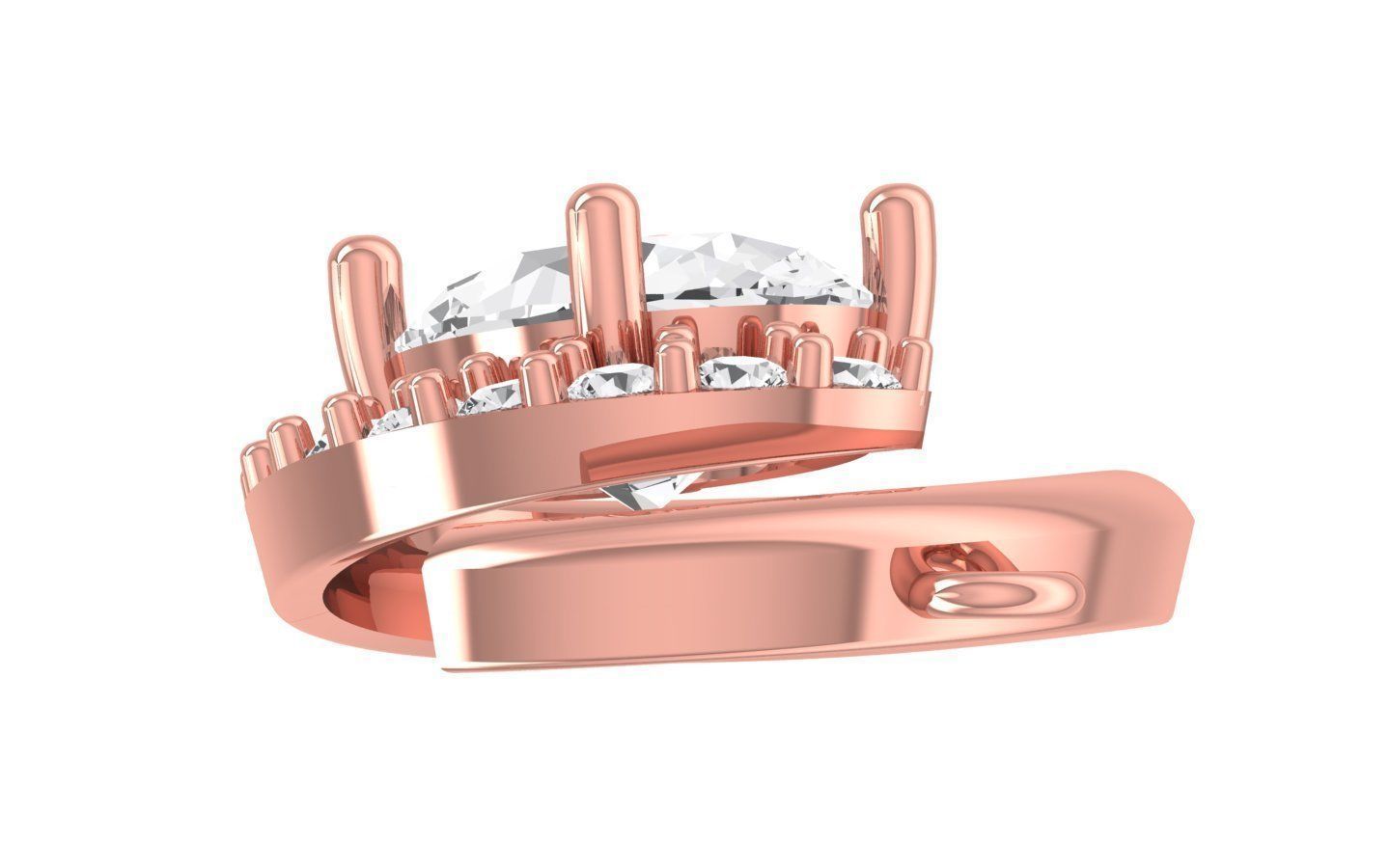 Solitaire Women Pendants 3dm STL OBJ FBX Renders Details 3D print model_1