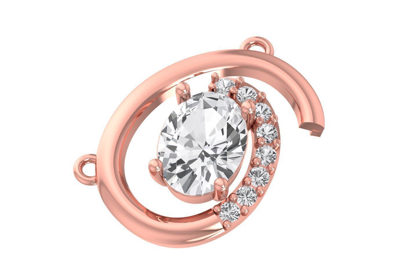 Solitaire Women Pendants 3dm STL OBJ FBX Renders Details 3D print model_2