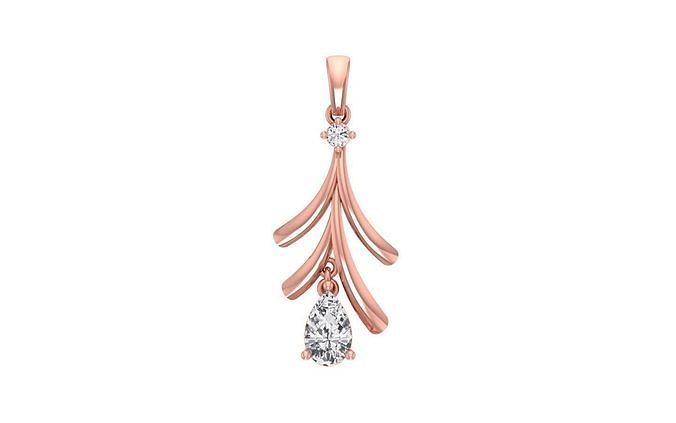 Solitaire Women Pendants 3dm STL OBJ FBX Renders Details 3D print model