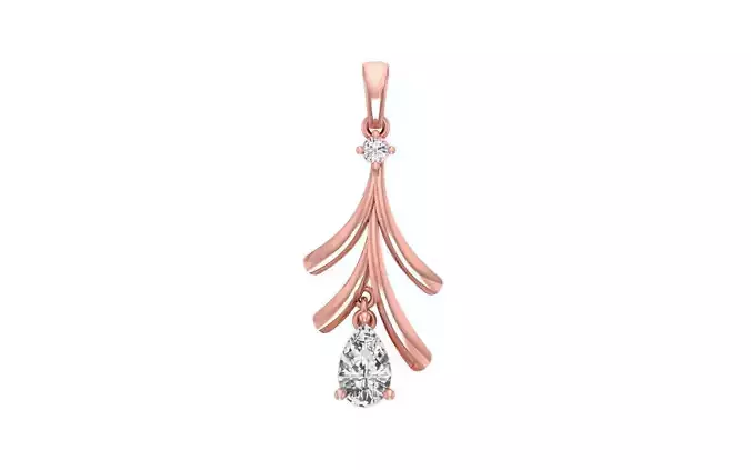 Solitaire Women Pendants 3dm STL OBJ FBX Renders Details 3D print model
