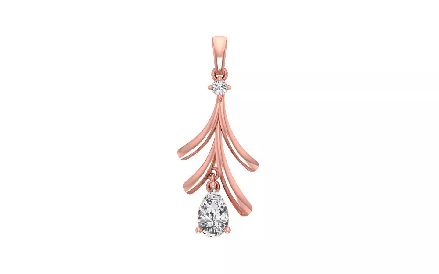 Solitaire Women Pendants 3dm STL OBJ FBX Renders Details 3D print model