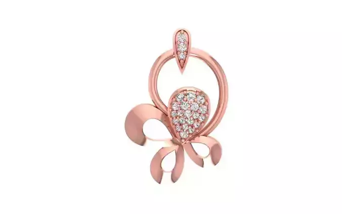 Solitaire Women Pendants 3dm STL OBJ FBX Renders Details