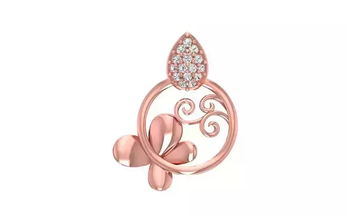 Solitaire Women Pendants 3dm STL OBJ FBX Renders Details