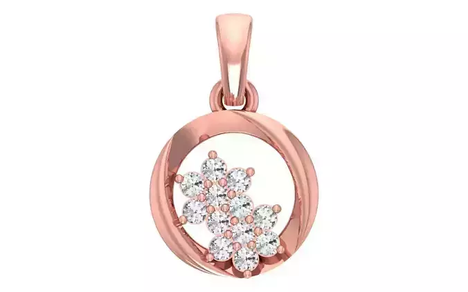 Solitaire Women Pendants 3dm STL OBJ FBX Renders Details