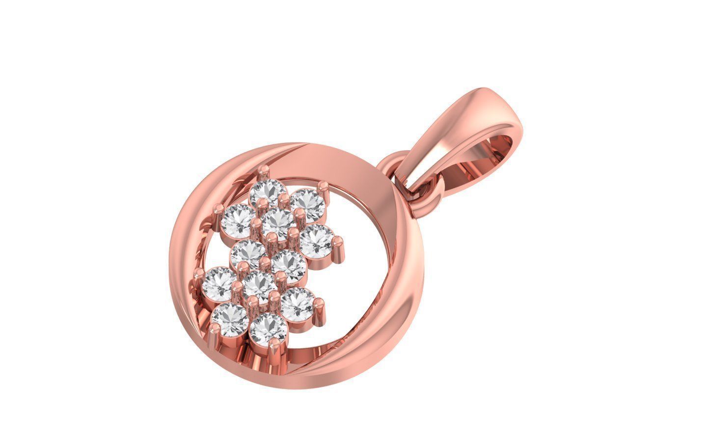 Solitaire Women Pendants 3dm STL OBJ FBX Renders Details 3D print model_1