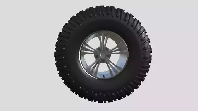 Modern sport car- offroad  3d rims Low-poly 3D model