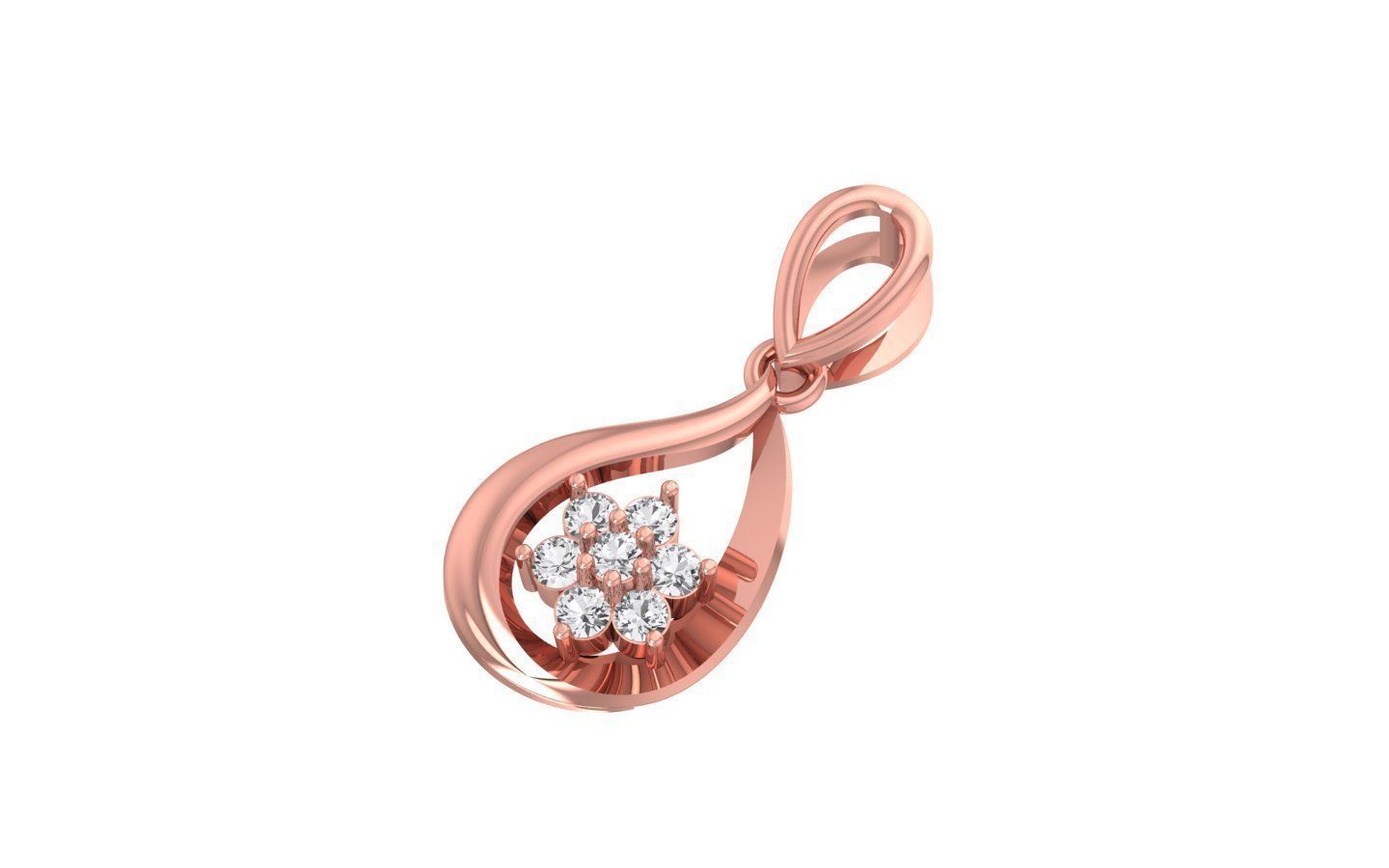 Solitaire Women Pendants 3dm STL OBJ FBX Renders Details 3D print model_2