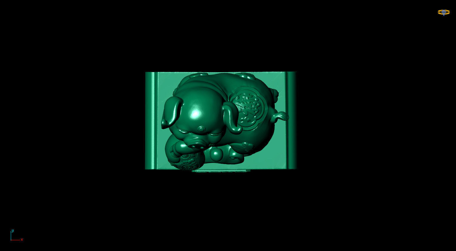 BIG 3D print model 3D print model chinese year of pig 3D print model_2