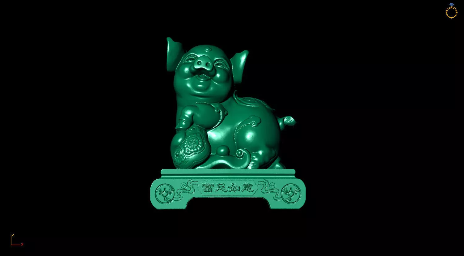 BIG 3D print model 3D print model chinese year of pig 3D print model_0