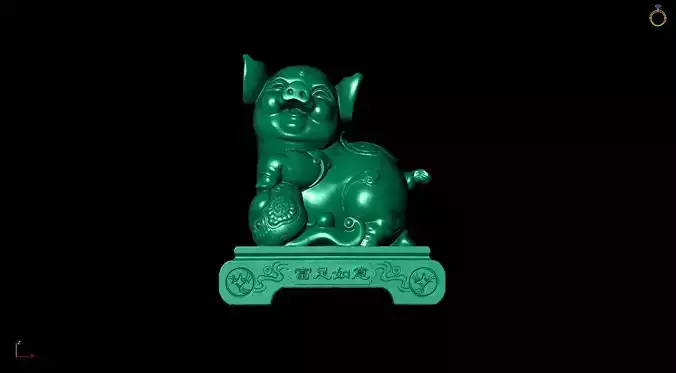 BIG 3D print model 3D print model chinese year of pig