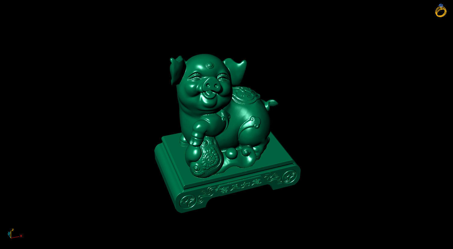 BIG 3D print model 3D print model chinese year of pig 3D print model_4
