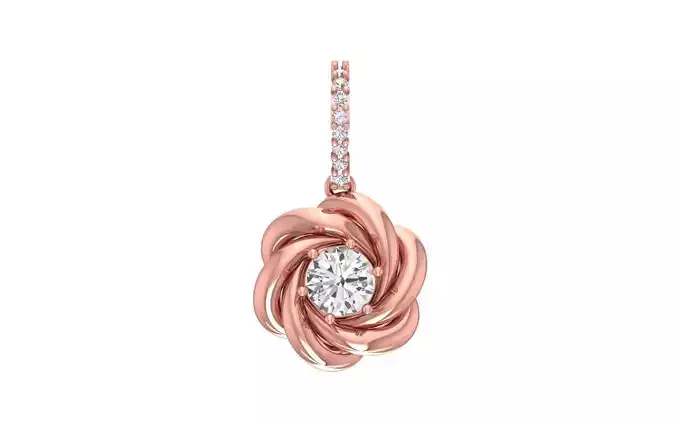 Solitaire Women Pendants 3dm STL OBJ FBX Renders Details