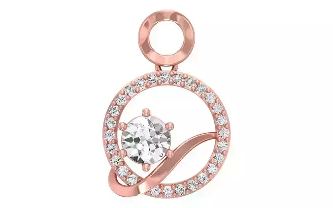 Solitaire Women Pendants 3dm STL OBJ FBX Renders Details