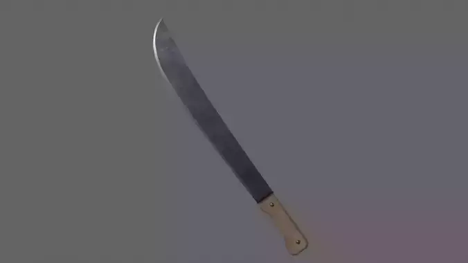PBR Machete V2a Low-poly 3D model
