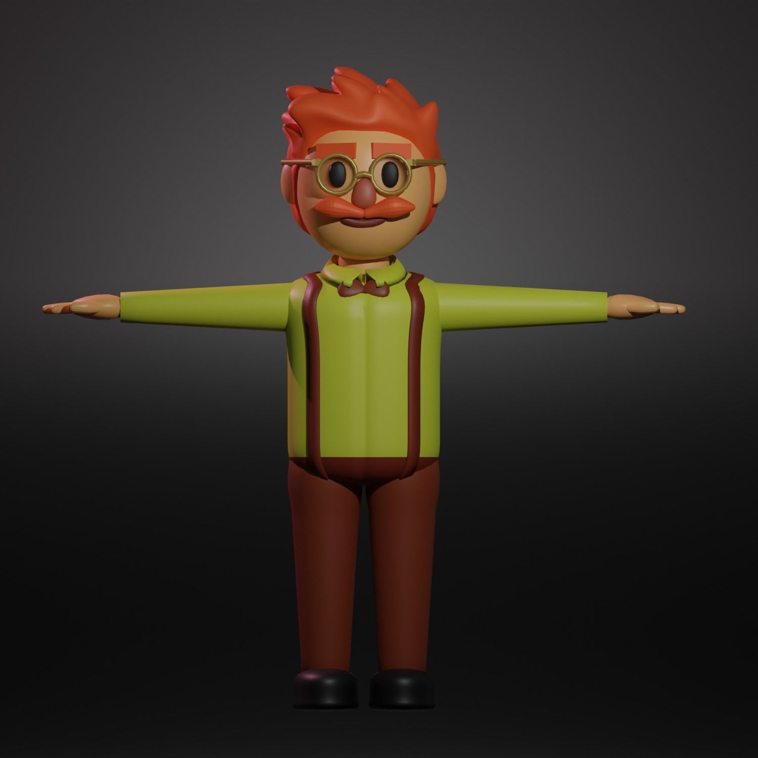 Cartoon character collection Low-poly 3D model_1