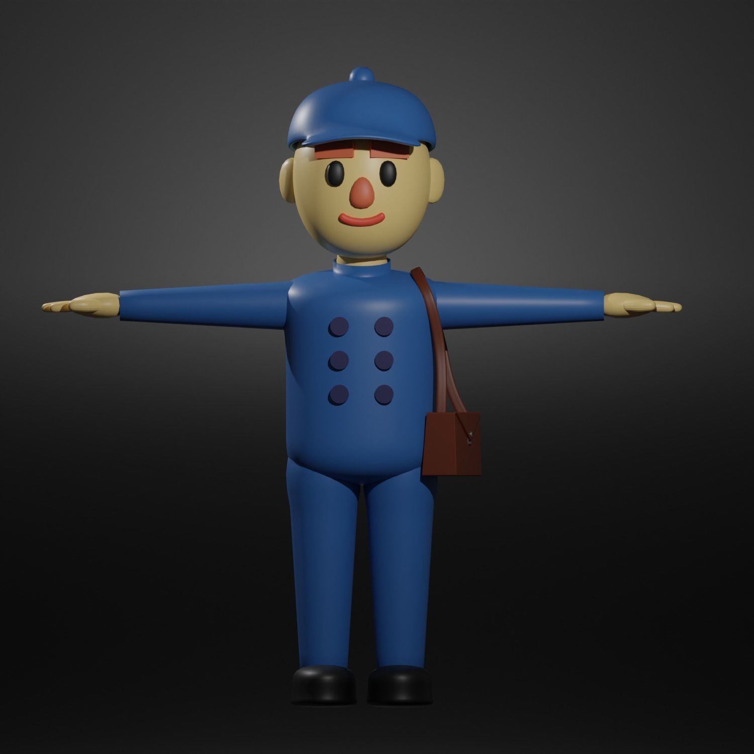 Cartoon character collection Low-poly 3D model_4