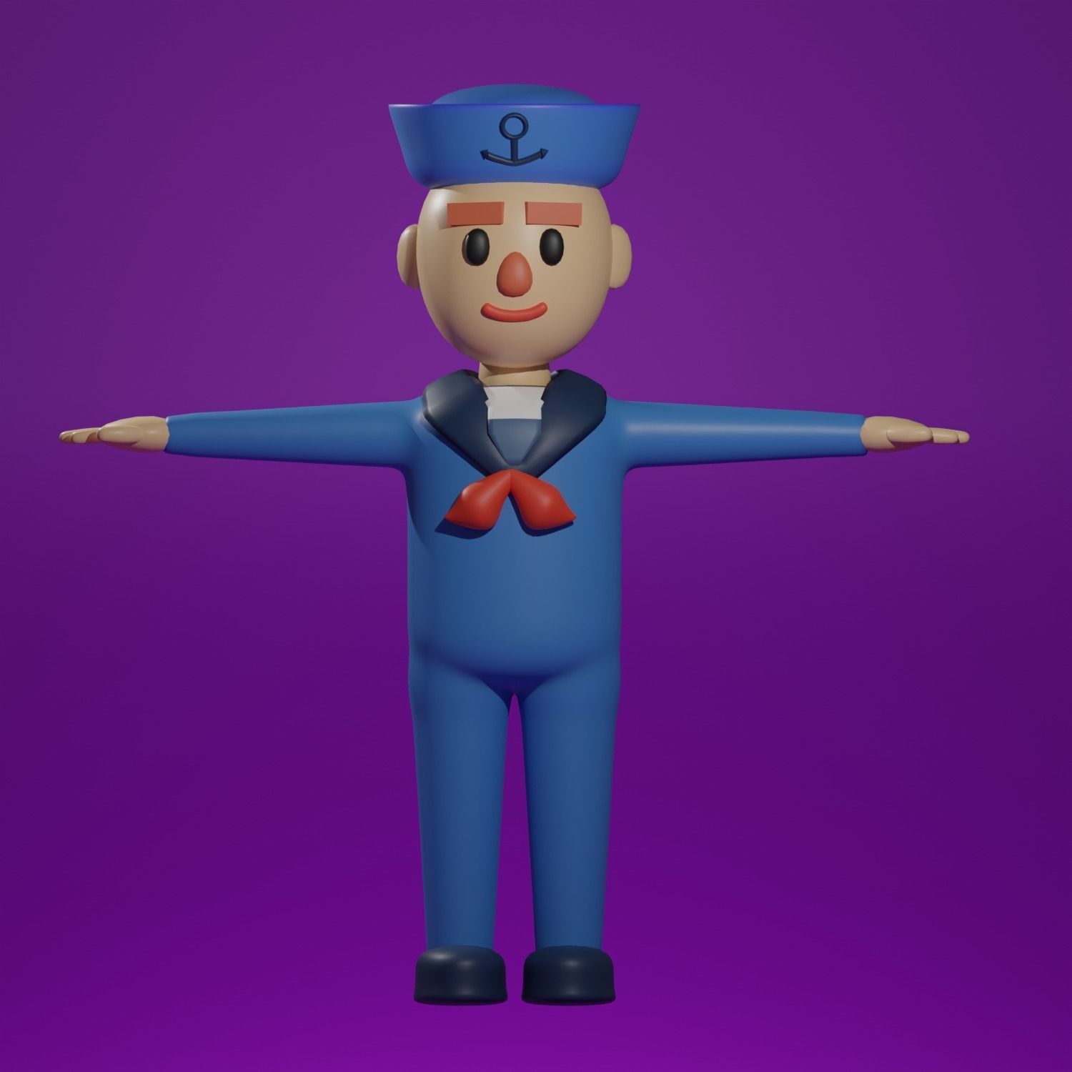 Cartoon character collection Low-poly 3D model_5