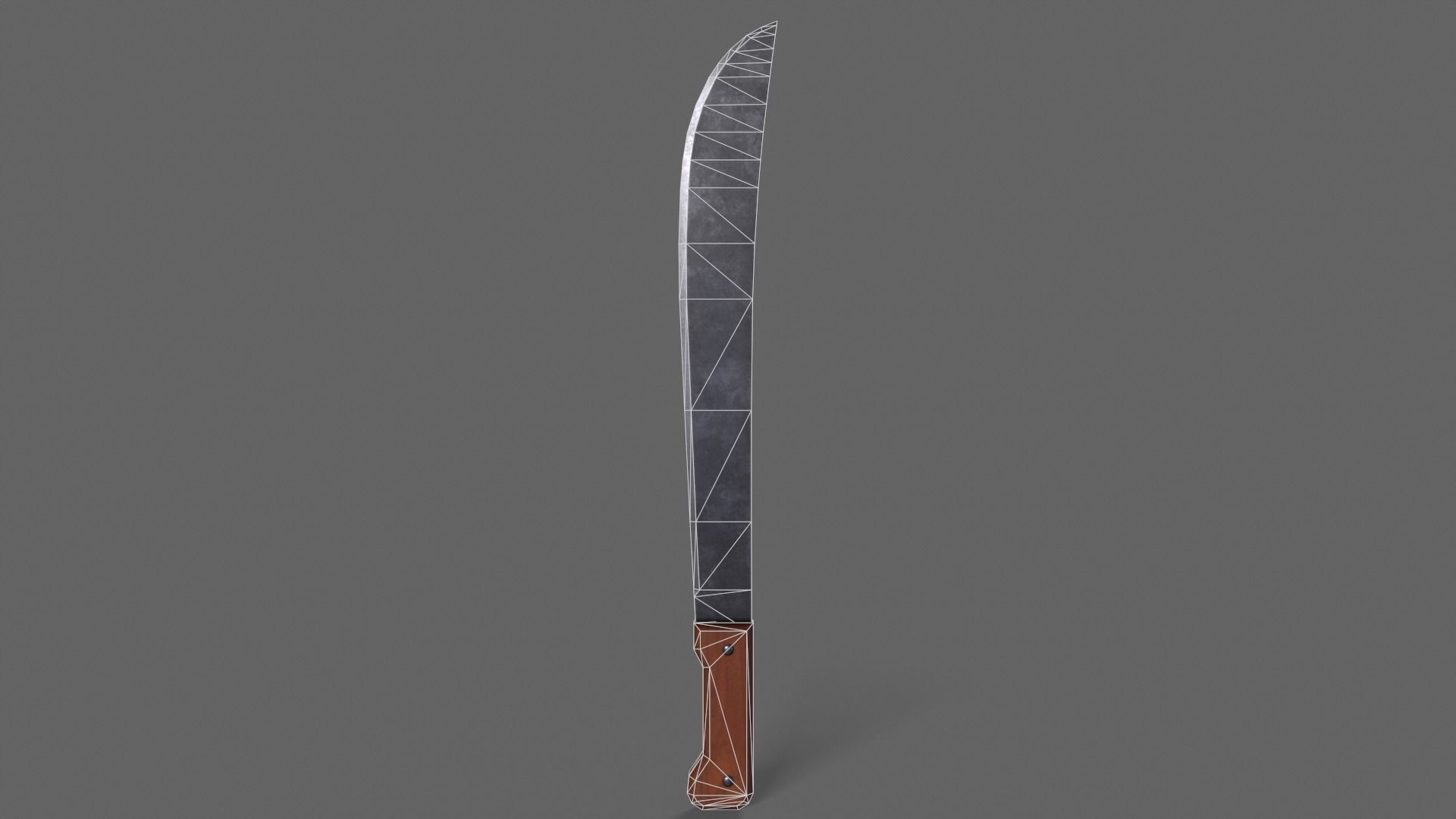 PBR Machete V2b Low-poly 3D model_4