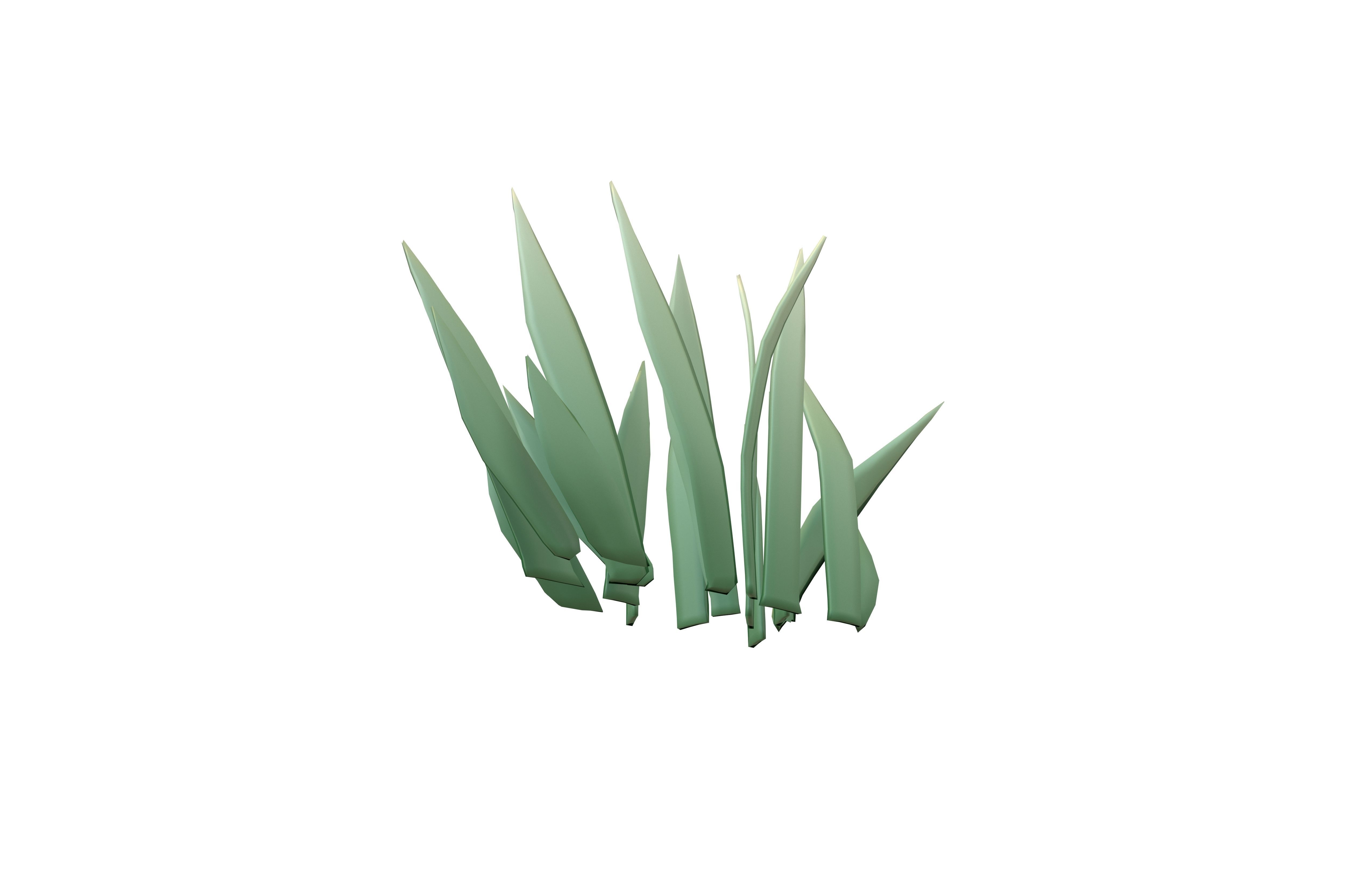 Cartoon Grass v1 002 Low-poly 3D model_3