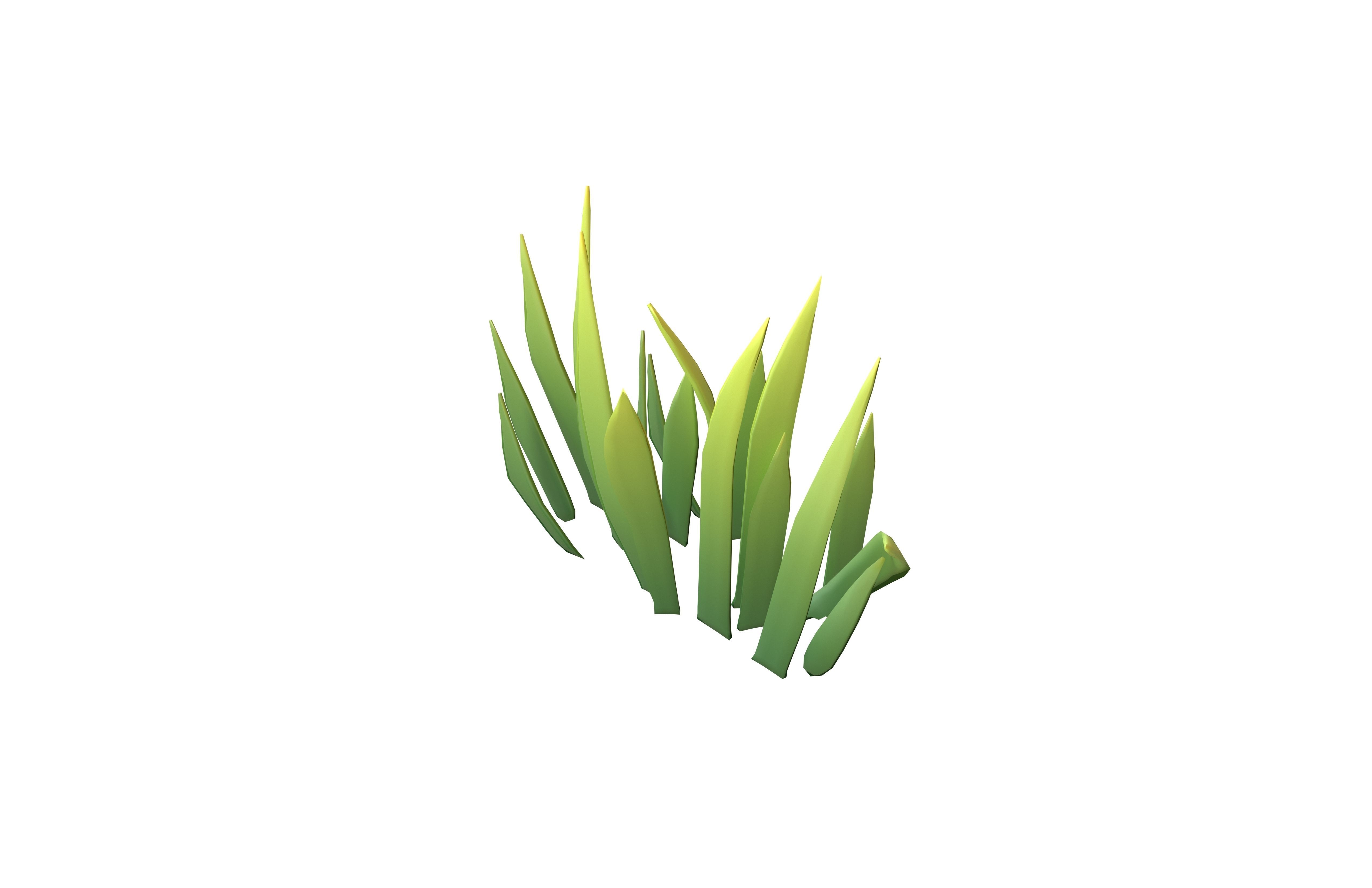 Cartoon Grass v1 003 Low-poly 3D model_2