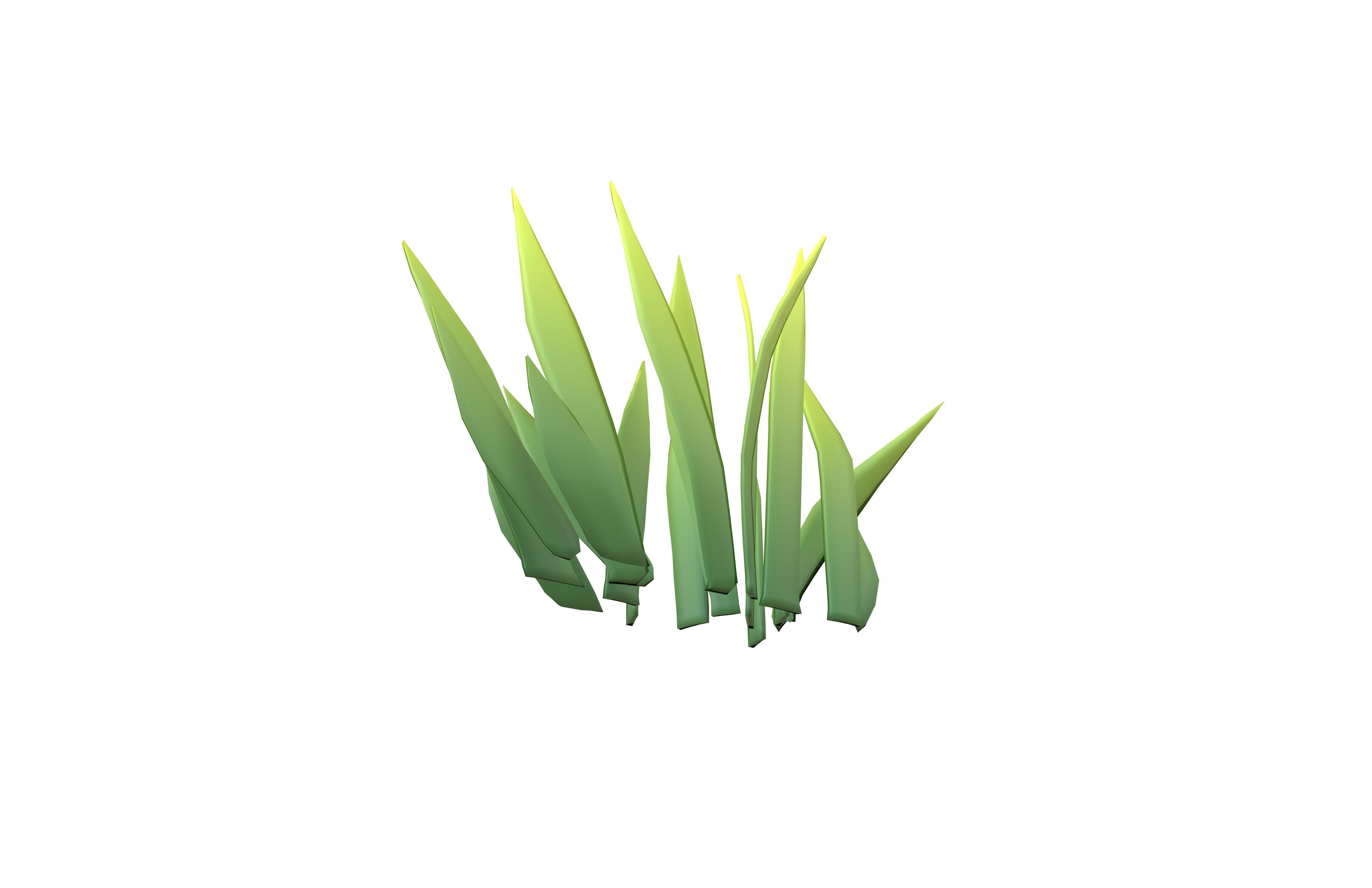 Cartoon Grass v1 003 Low-poly 3D model_3