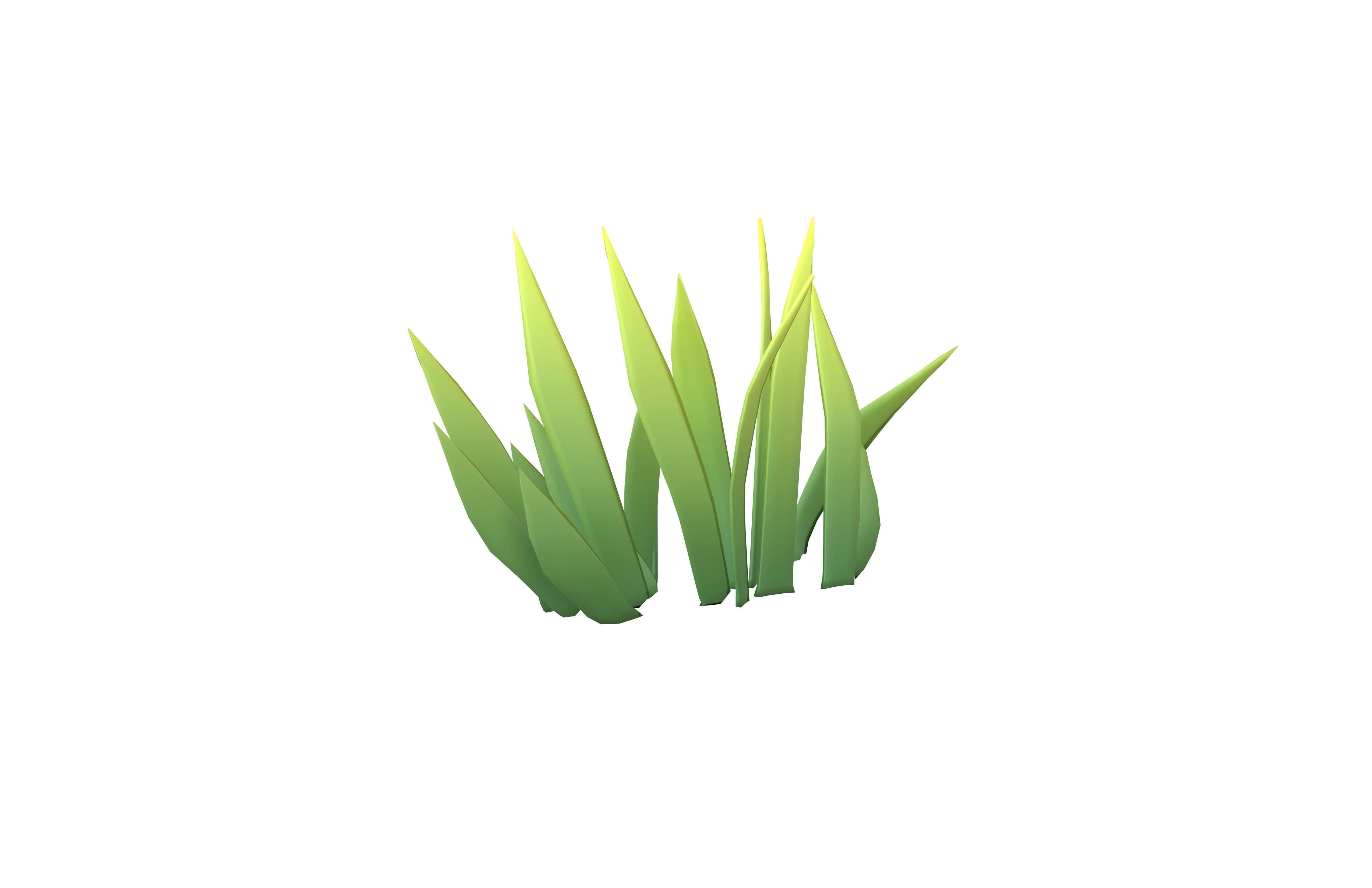 Cartoon Grass v1 003 Low-poly 3D model_1