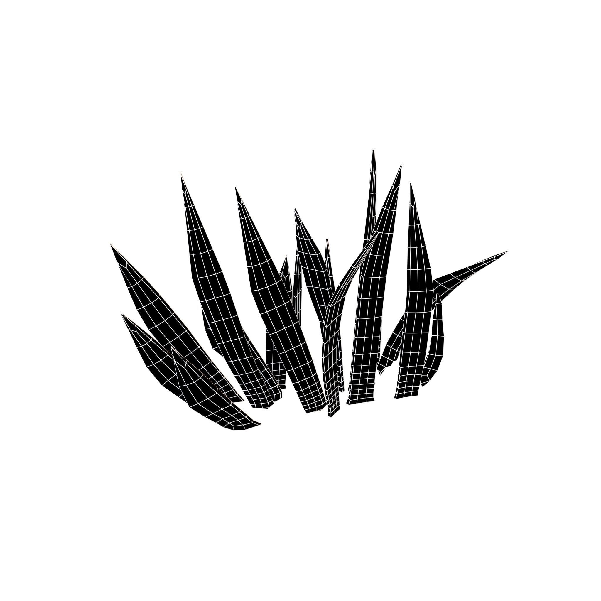 Cartoon Grass v1 004 Low-poly 3D model_6