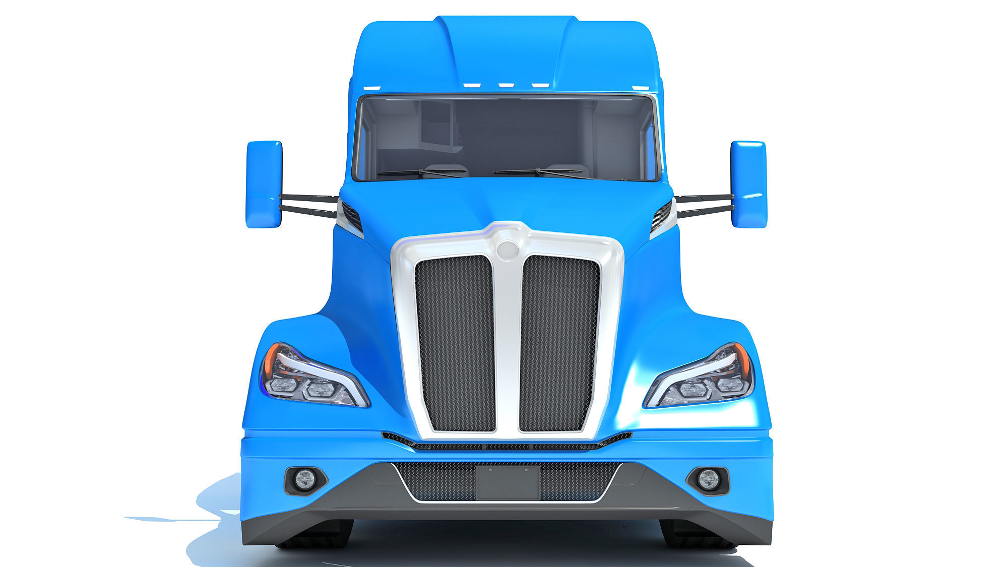 Truck with Tipper Trailer 3D model_10
