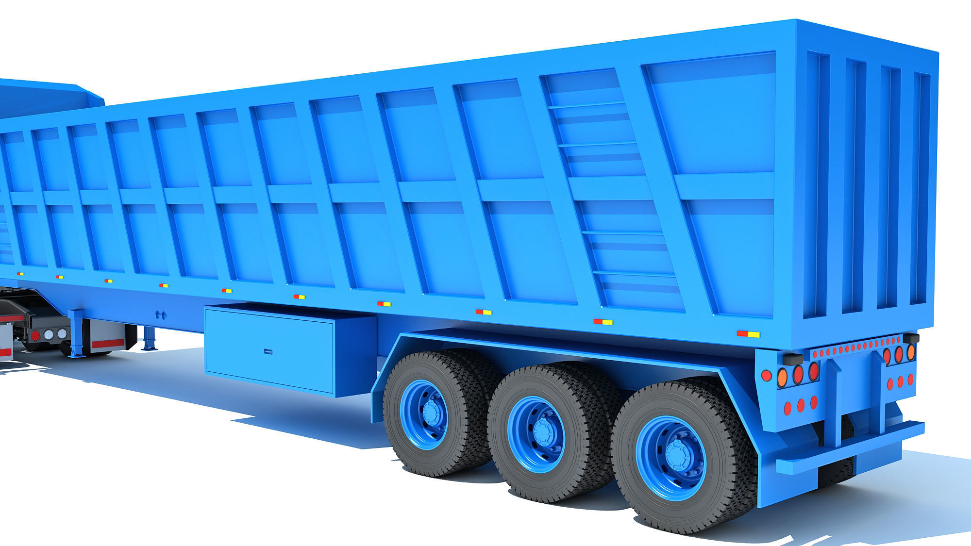 Truck with Tipper Trailer 3D model_15